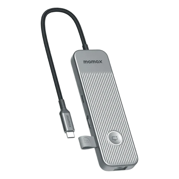 Momax Onelink 8 In 1 Mutil-function USB-c Hub -Grey