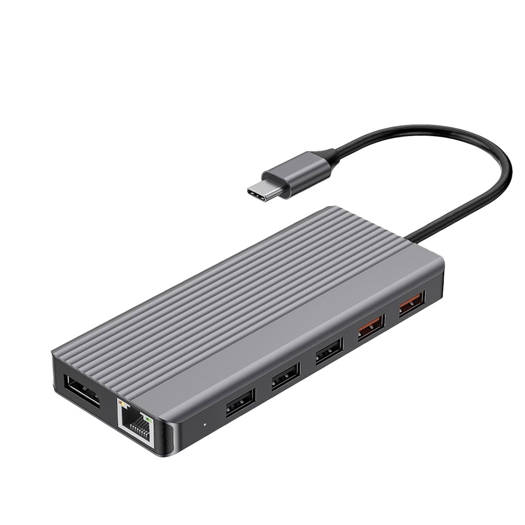 Powerology 12in1 USB-C Hub HDMI Type-C 100W