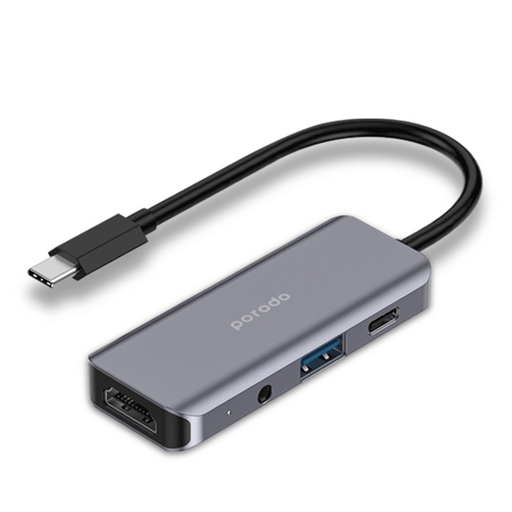 Porodo 4in1 USB-C Hub with 100W PD