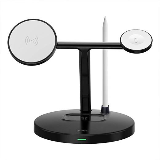 WIWU Magnetic Cableless Charger 4 in 1 Black (Wi-W032)