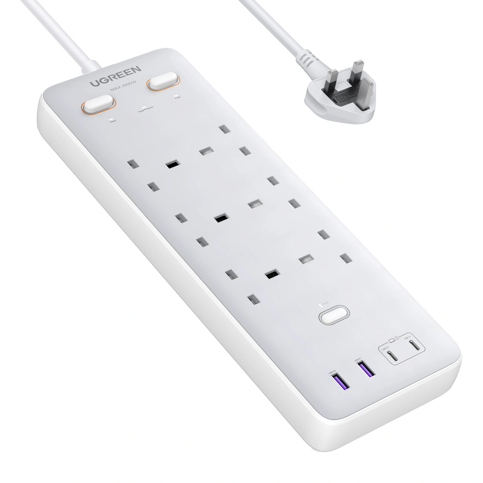Ugreen 65W 6-Outlet Surge Protector S551