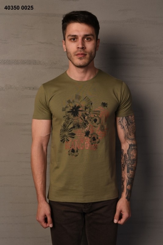 Stylish and modern t-shirt in olive color