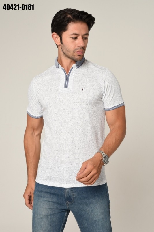Modern and distinctive elegance: Men's polo T-shirt with a unique design and distinctive pattern.