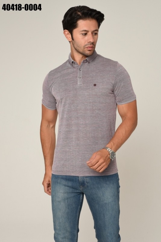 Men's polo T-shirt with modern design: stylish color and distinctive pattern.