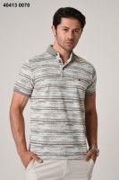 Modern design striped polo shirt