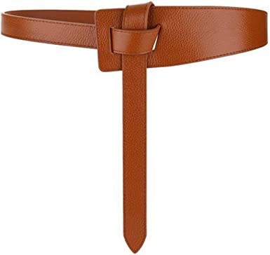 Leather belt knotted in a modern style