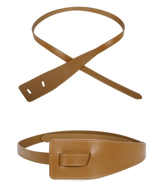 Luxurious leather knotted strap