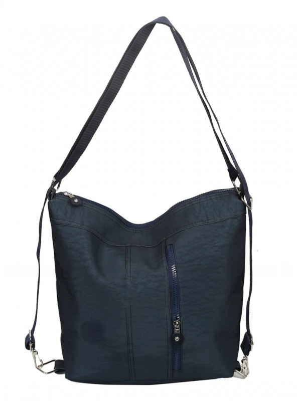 "Shoulder bag and backpack: multi-style options in navy