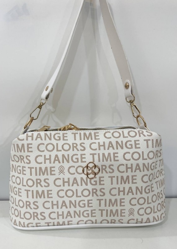 The elegant white 'change of time and colors' bag