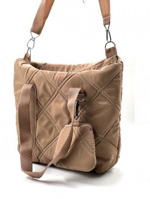 Sand beige lined daily commute bag