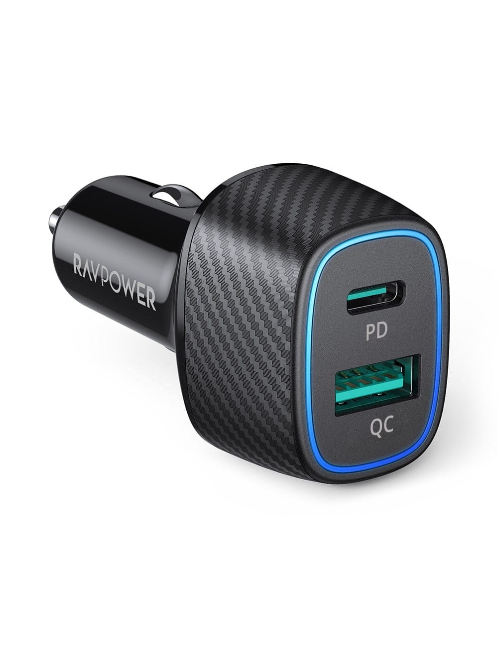 RAVPower Car Charger 60W-2 Port-Black