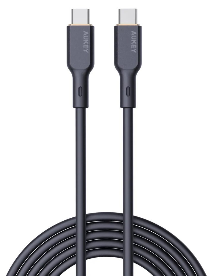 Aukey Silicone Cable USB-C to USB-C -100W 1M – Black