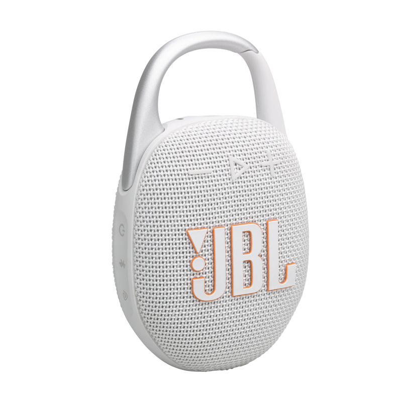 JBL Clip 5 Ultra-Portable Bluetooth Speaker/ Whiteسبيكر جي بي ال كليب 5