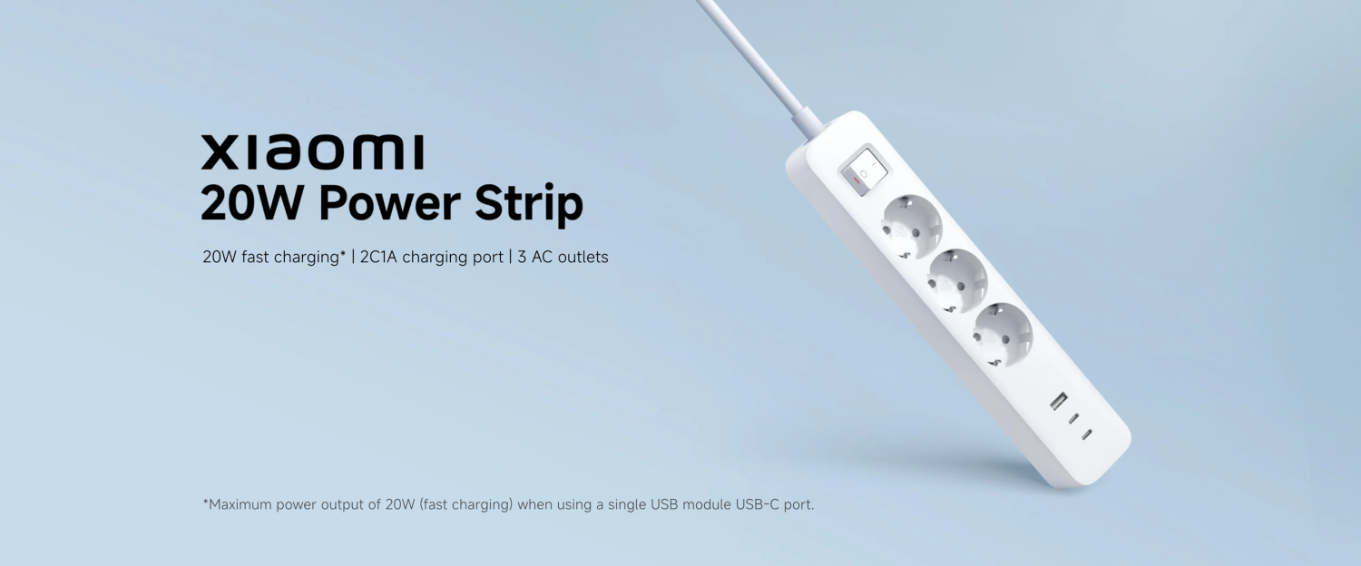 Xiaomi 20W Power Strip (2C1A) EU-White