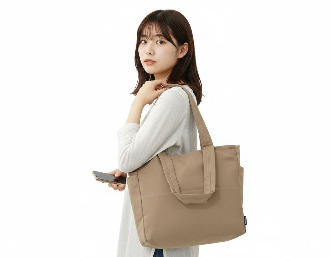 Minimalist Everyday Essential Tote Bag | Spacious & Lightweight Shoulder Bag
