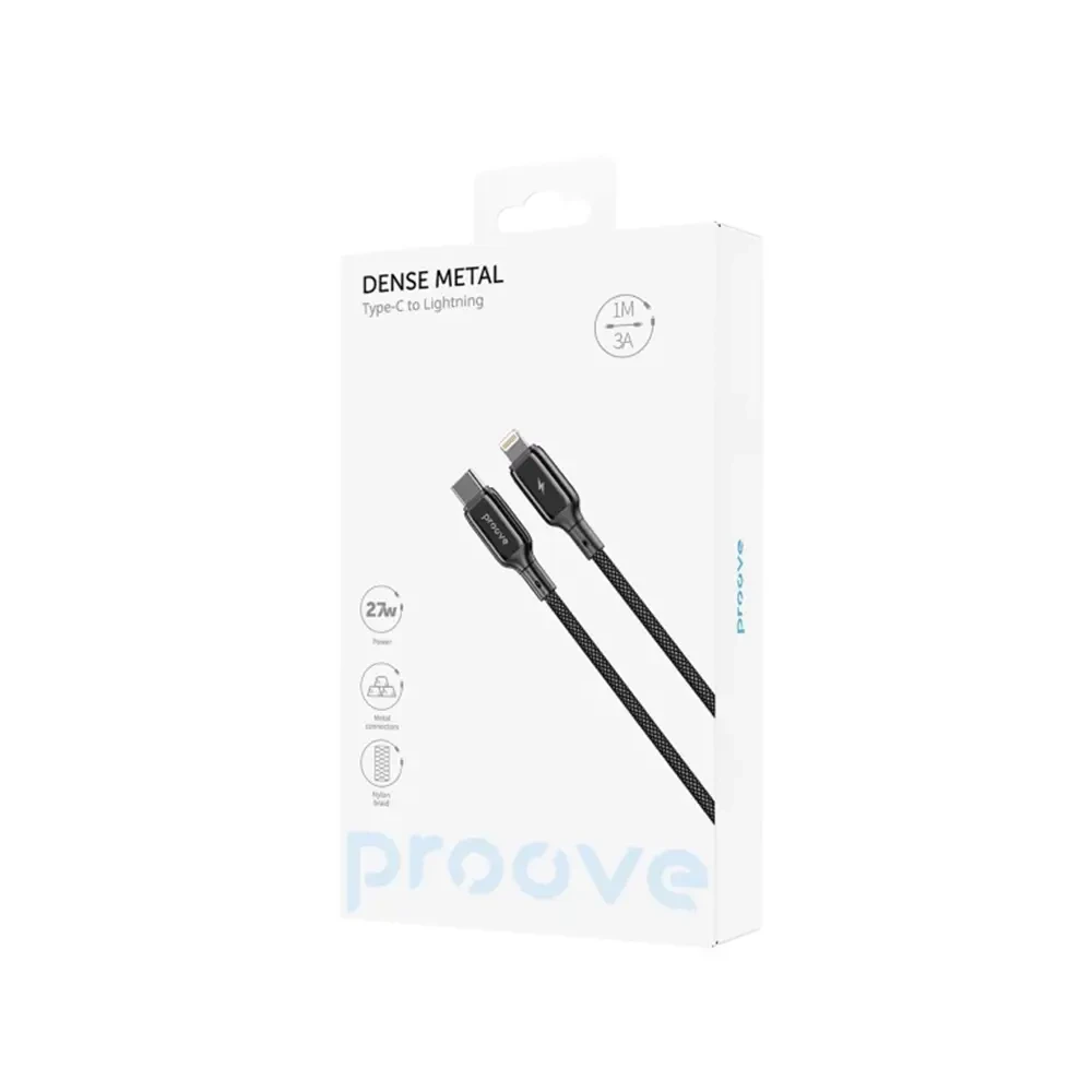 Proove Cable USB-C to Lightning 27W-1M-Black