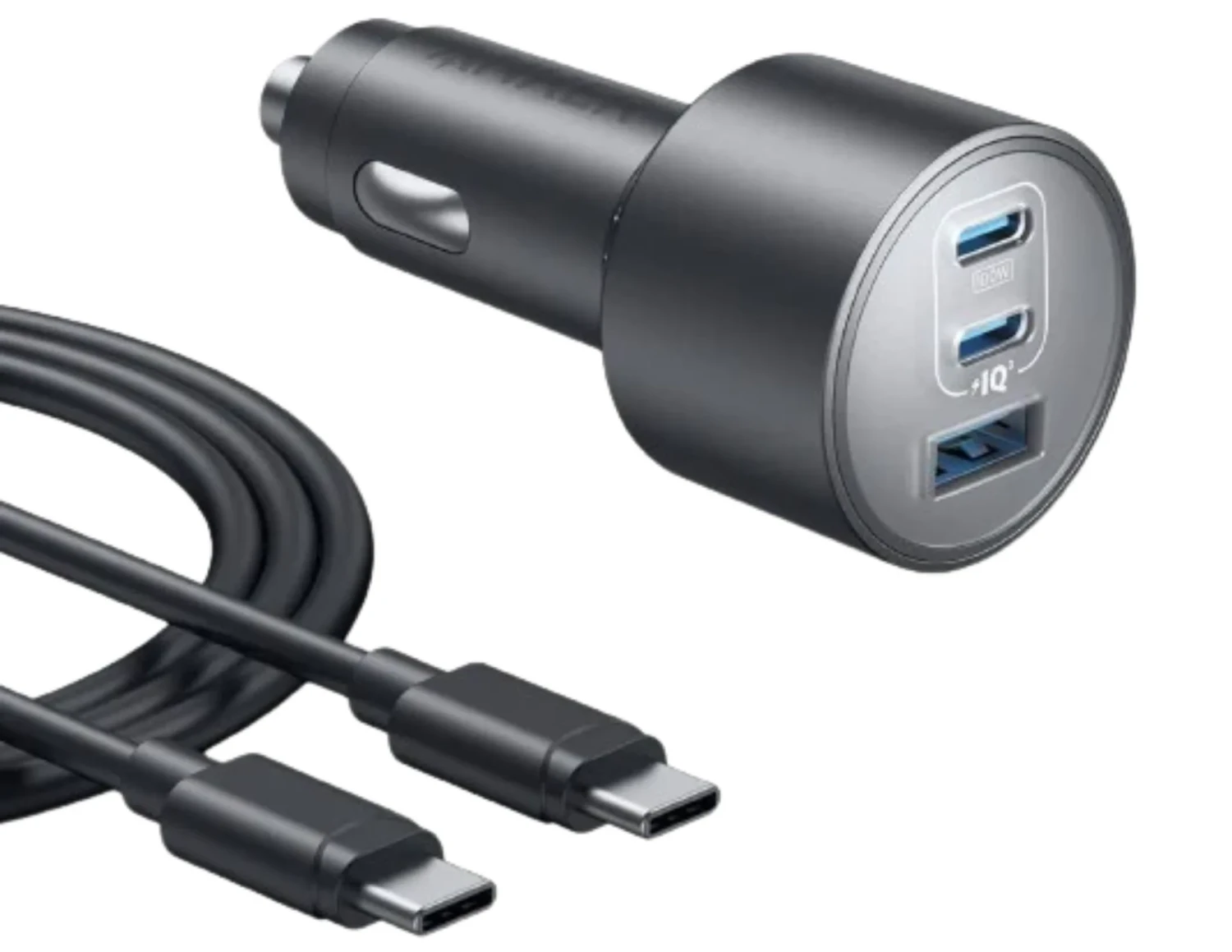 Anker Nano Car Charger 167.5W-3 Ports / Black