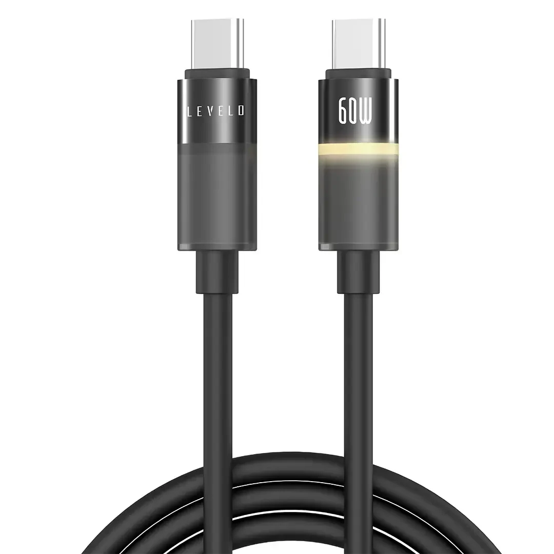 Levelo Luno Type-C to Type-C Cable 1m PD 60W-White
