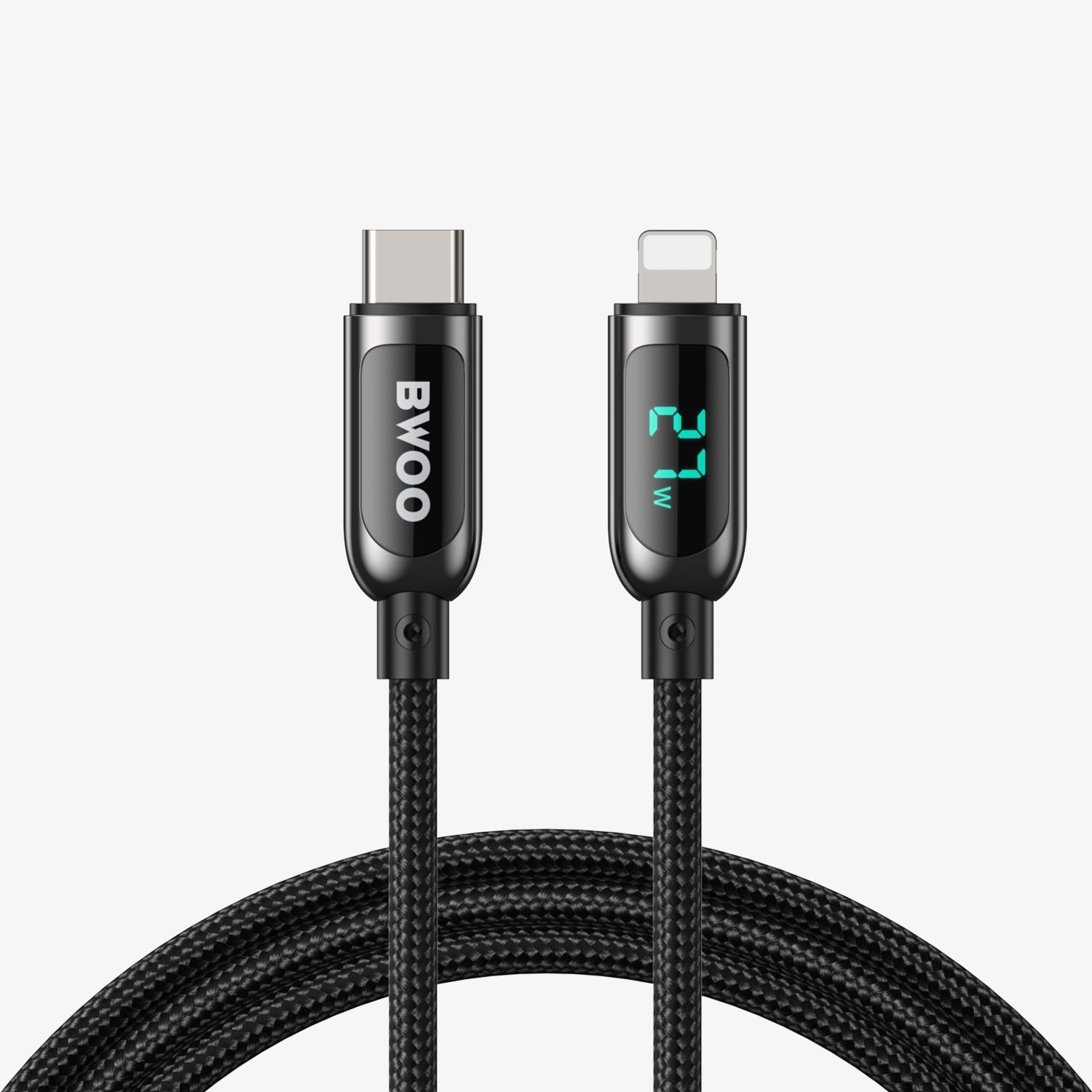كابل بيانات BWOO من USB-C إلى Lightning بقوة 27 واط وطول 3 أمتار