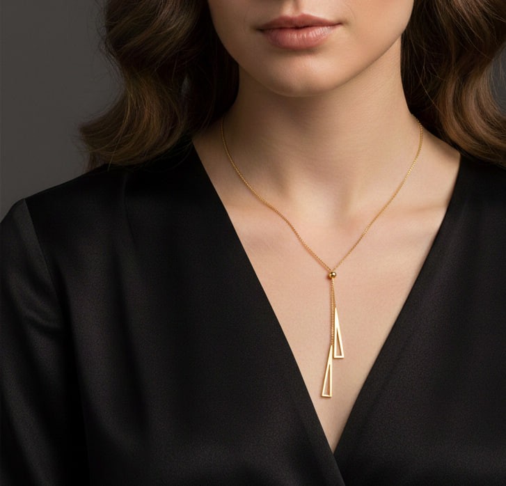 Elegant Geometric Drop Necklace