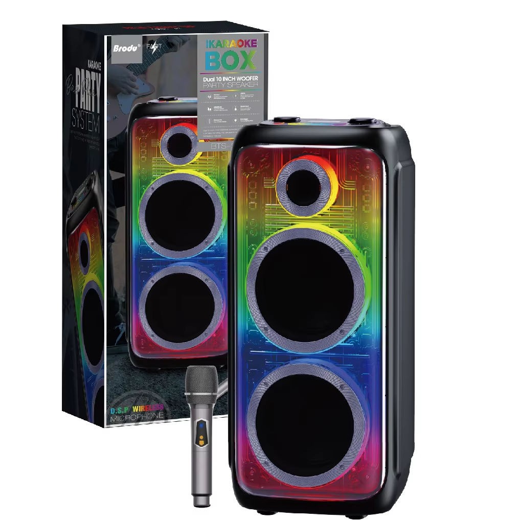 Brodu iKaraoke BTS-2370 Wireless Bluetooth Speaker---سبيكر كاريوكي بلوتوث برود