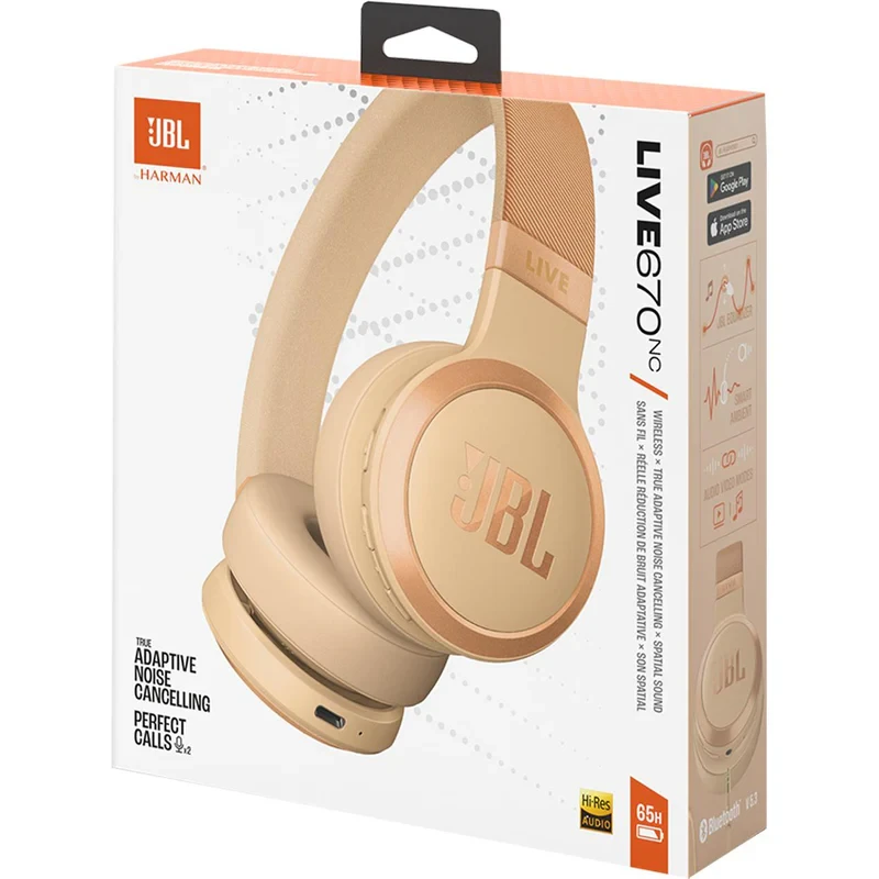 JBL Live 670NC Noise Wireless On-Ear Headphones