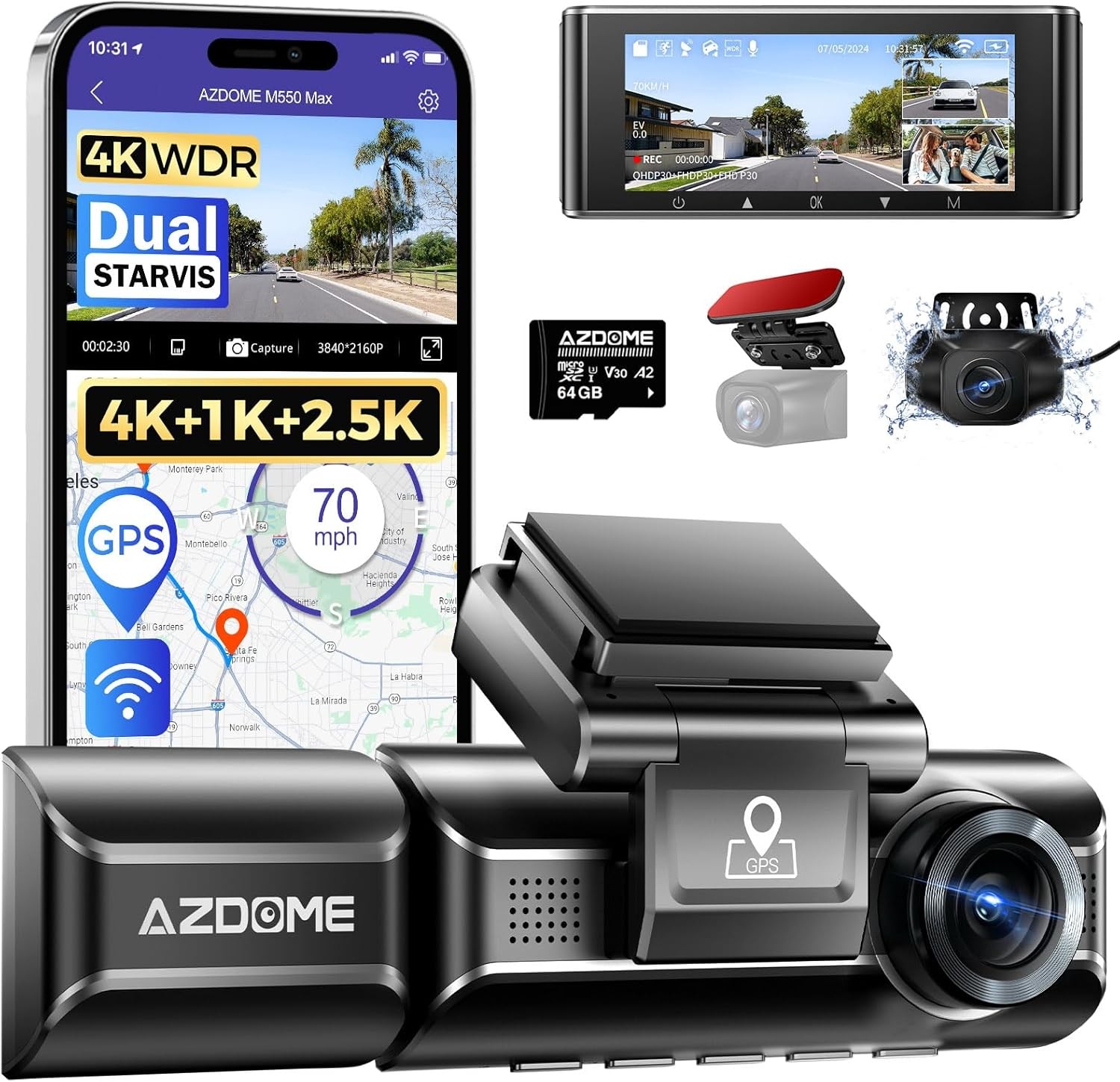 Azdome Dash Cam -M550 Max