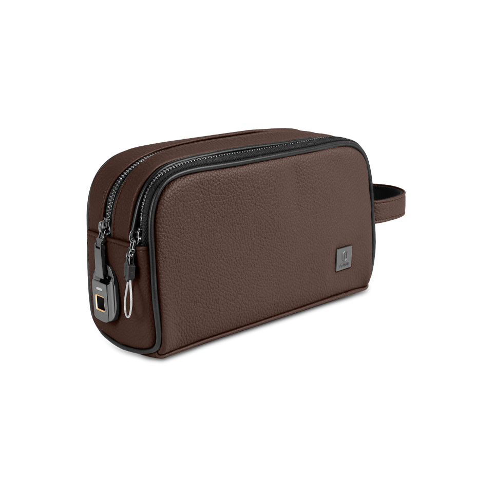 Wiwu Phantom Fingerprint Lock Pouch Pro-Dark Brown