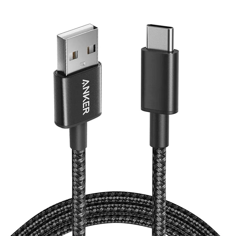 Anker Nylon Cable USB-A to USB-C - 6ft - Black