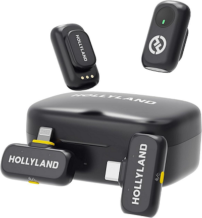 Hollyland Lark A1 Wireless Lavalier Microphone Combo---هوليلاند لارك A1 ميكروفون لافالير لاسلكي كومبو