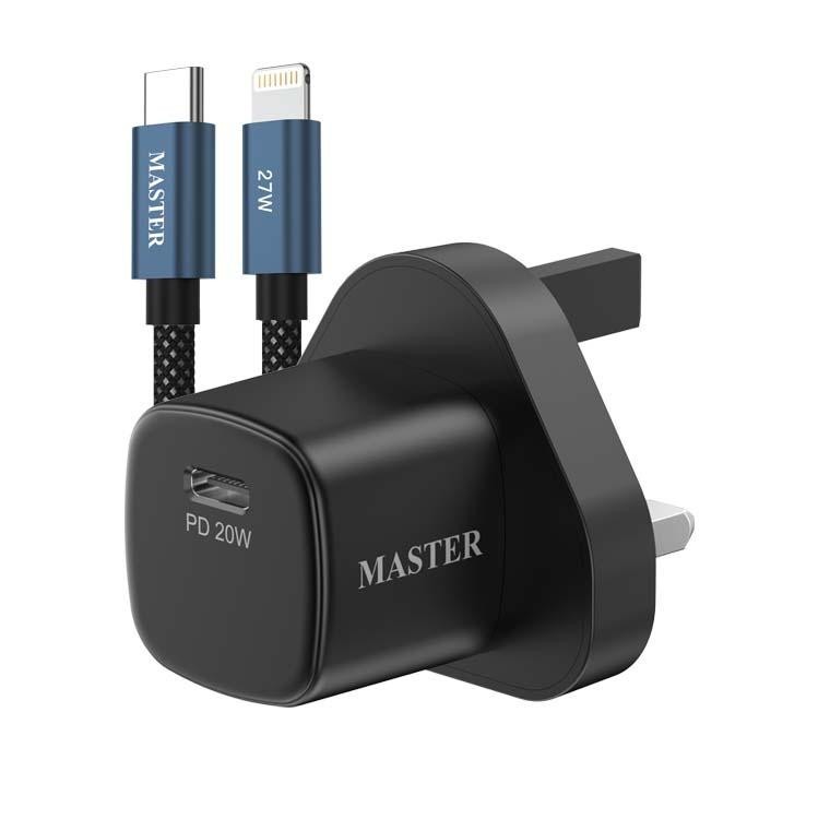Master Charger 20W+Cable-USB-C to Lightning-Black