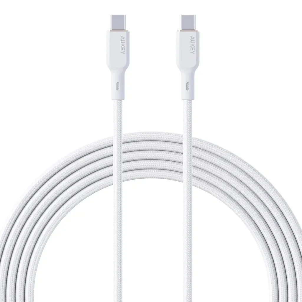Aukey Silicone Cable USB-C to USB-C -100W 1M – White