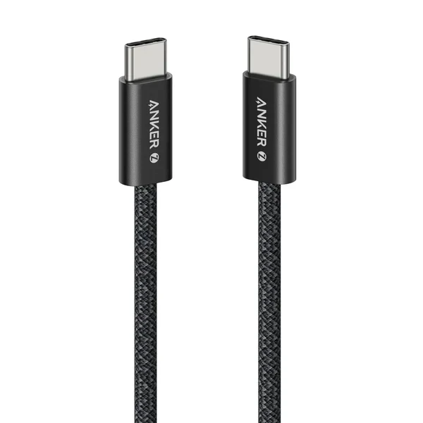 كابل أنكر زولو USB-C إلى USB-C مضفر 240 واط - 1.8 متر - أسود