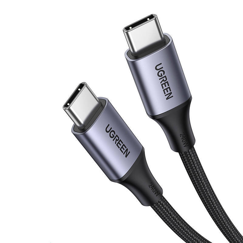 UGREEN 240W USB-C to USB-C PD Fast Charging Braided Cable 1.0m - Space Gray (Model: US535 )