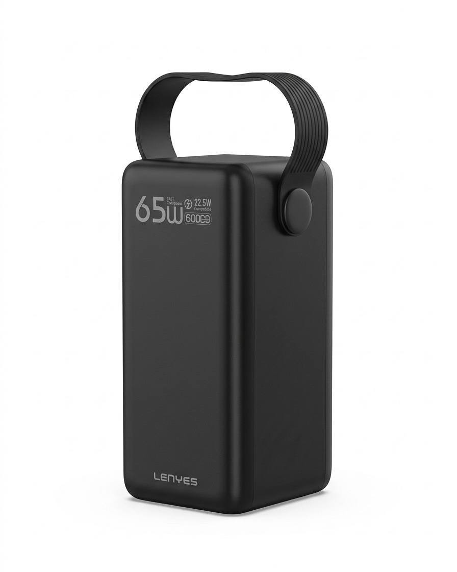 Lenyes Power Bank 60000mAh-65W-Black-PX6010
