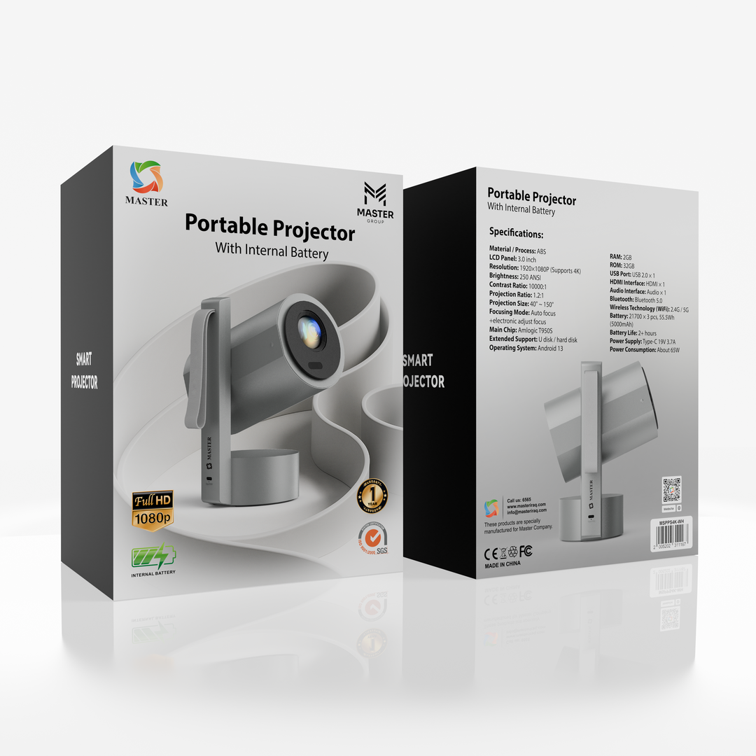 Master Portable Projector 1080P-Gray