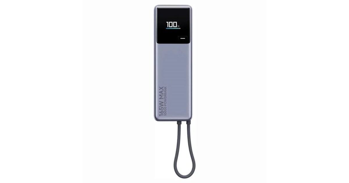 Xiaomi 165W Power Bank with Integrated USB-C Cable-Gray