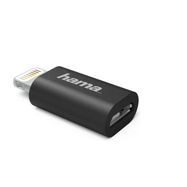 HAMA Adapter Micro to Lightning -black--- ادبتر من لايتنك الئ مايكرو