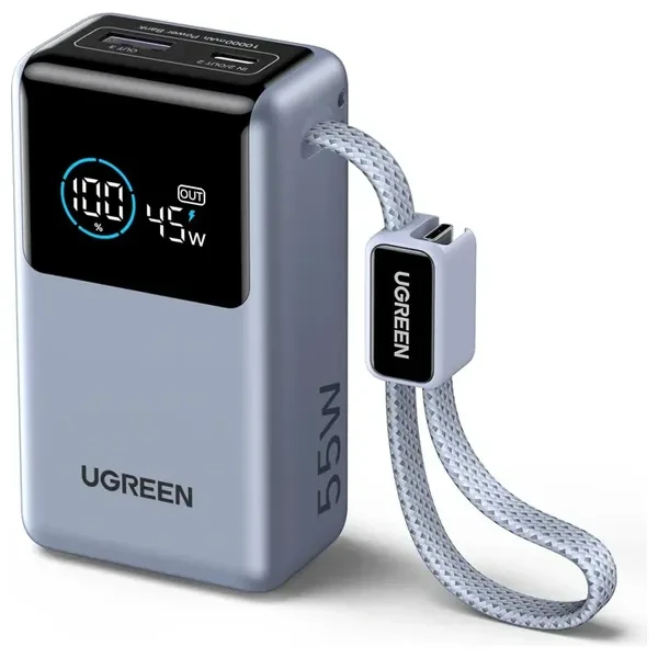 UGREEN Nexode Pro Power Bank 10K-55W-Gray بوربانك يوجرين