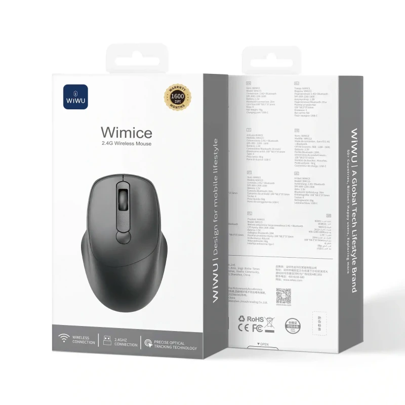Wiwu Wimice Wireless Mouse WM113 -Black