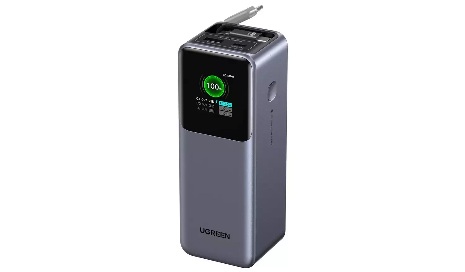 UGREEN Nexode Power Bank 20K-165W-Gray بوربانك يوجرين