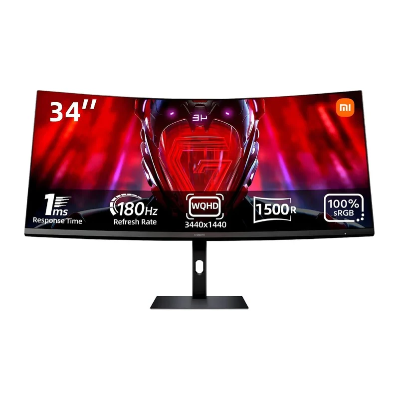 Xiaomi Curved Gaming Monitor G34WQi شاشة Xiaomi G34WQi 2K (3440 × 1440) 180 هرتز 1 مللي ثانية VA منحنية