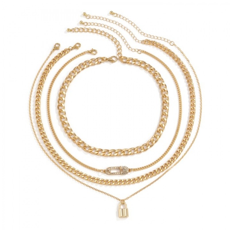 Golden "Lux Layers" Necklace Set – 4-Layer Collection