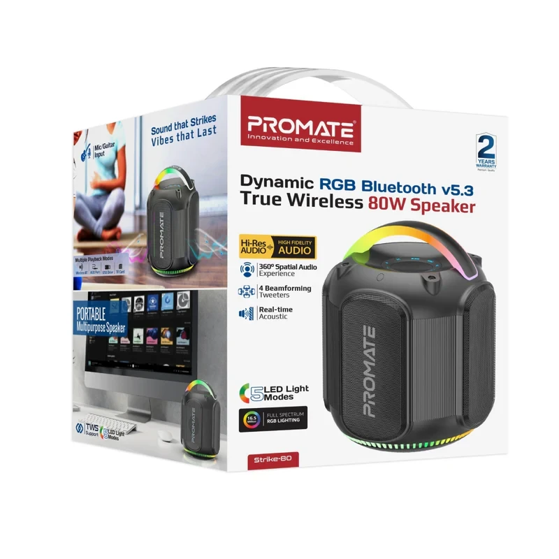 Promate Wireless Speaker 80W-Black