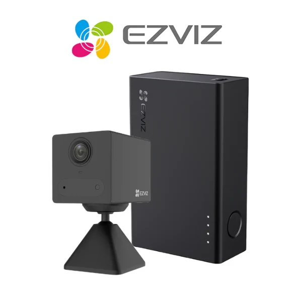 Ezviz Smart Home Battery Camera And Power 2K-CB2 4G كاميرا مراقبة داخلية ذكية 4G مع بطارية