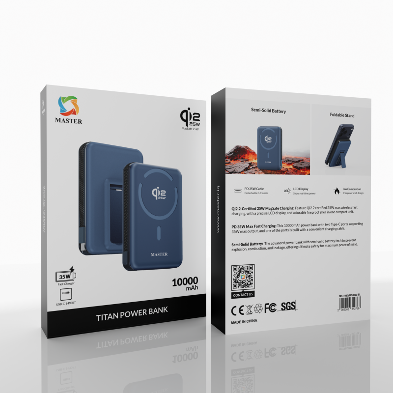 Master Titan Power Bank 10000mAh-35W-Blue