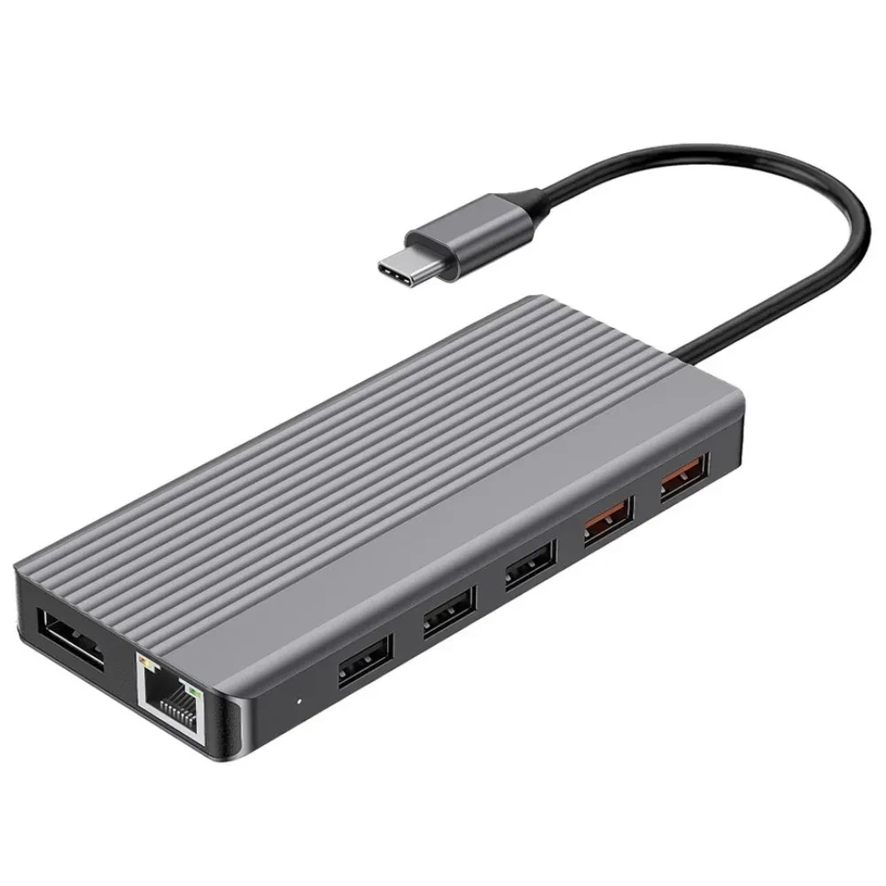 Powerology 12in1 USB-C Hub HDMI Type-C 100W