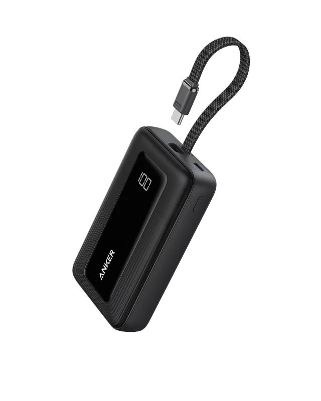 Anker Zolo Power Bank(10K-30W)USB-C Cable-Black