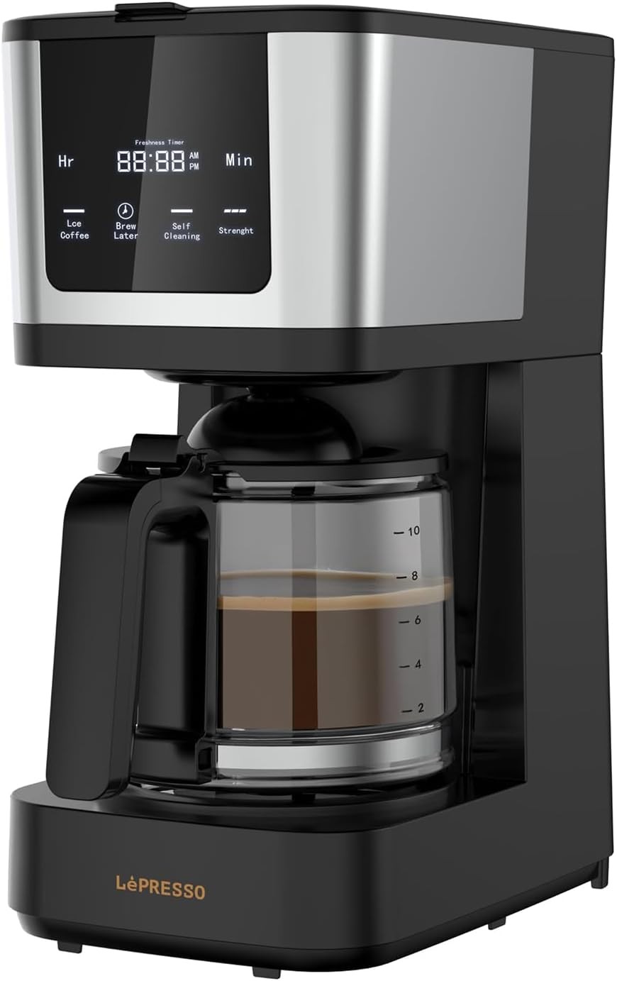 Lepresso Drip Coffee Maker 1.25L Jar 900W- Black