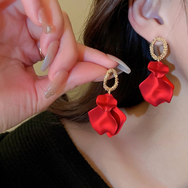 Satin Petal Earrings